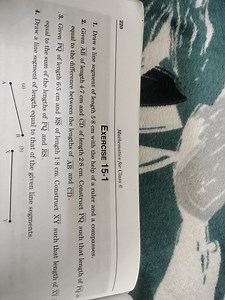 220Mathematics for Class 6EXERCISE 15.11. Draw a line segmen... | Filo
