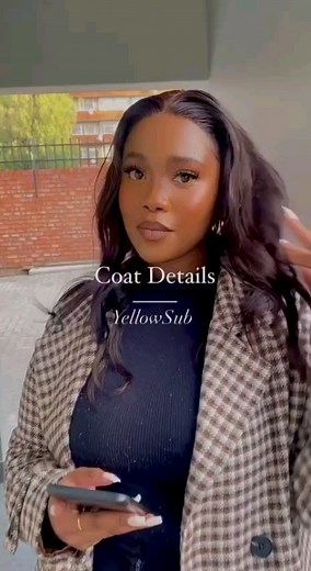13K views · 131 reactions | Yellowsubtrading# Plaid Double Breasted Coat Available in One color True to the size chart.@nicolemokhethi | Yellow sub Trading | Facebook
