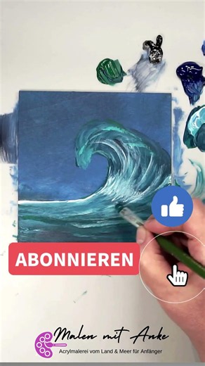 Painting Waves with Acrylics - 25% Off with Code: DANKE25