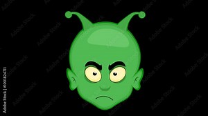 video animation face character alien, extraterrestrial or elf goblin cartoon illustration, with a stop hand gesture showing all five fingers body part. On a transparent background