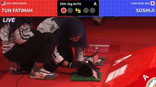 MALAYSIA -STF vs JAPAN -SOSHIJI TEAM Round 2 AJRST2025, Tokyo Japan. 6/12/2025 World Grand Finals. #alljapanrobotsumo #AllJapanRobotSumoTournament #MADANIBekerja #malaysiamadani | Ikedo Kogeki Malaysia Robot Sumo Team