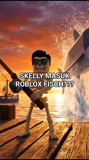 SKELLY MASUK GAME ROBLOX FISCH? #roblox #lucu #skeleton #fischroblox #funny