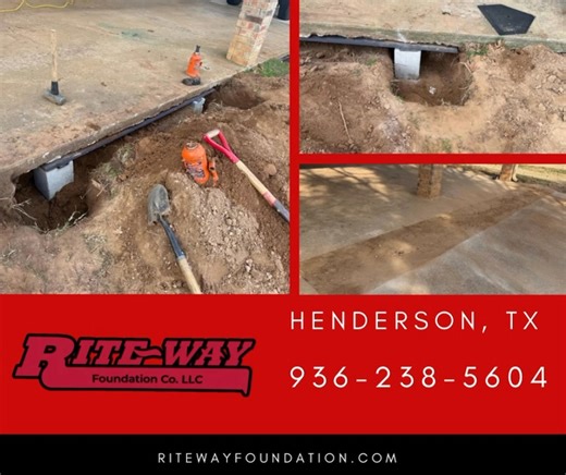 Rite-Way Foundation Co is at it again! This time in Henderson, TX! We cover East Texas and beyond. #foundationrepair #easttexas #riteway #presspier #pierandbeam residentialfoundationrepair commercialfoundationrepair | Rite-Way Foundation Company | Facebook