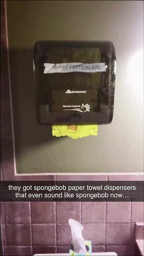 This Dispenser Literally Sounds Like Spongebob #satisfying #funny #viral