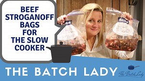 This is a super tasty recipe FOR STROGANOFF ( ignore my references to bourginion got myself muddled with names the recipe is correct it’s STROGANOFF). Put everything in the bag ready for the freezer, once needed defrost and put in slow cooker. once its cooked you add the creamy creme fraiche. It looks and tastes amazing. This is great served over rice or pasta, any leftovers are fab piled on toast with a sprinkling of cheese on the top. Happy Batching The Batch Lady | The Batch Lady