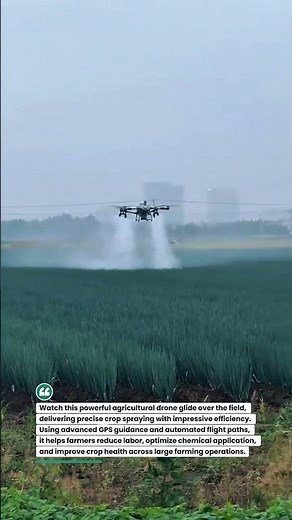🚁 Massive Ag Drone Spraying Fields at High Speed! #AgTech #DroneFarming #PrecisionAg