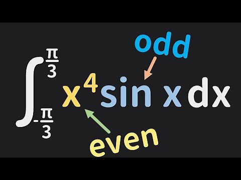 Definite Integral of Odd Function - No Integration by Parts Needed | Calculus | Glass of Numbers