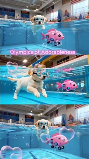 Puppy Pool Time Adventure! Snaxwell & Robo Fish Belinda Go Swimming | The Happy Wondo Kids Show