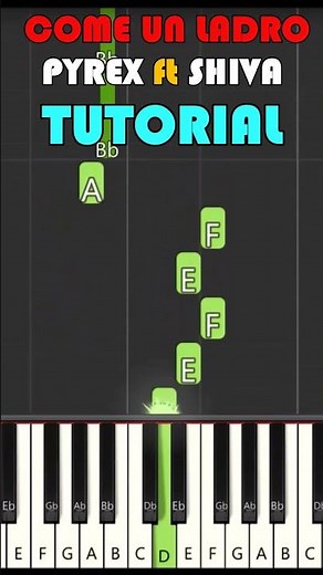 COME UN LADRO - PYREX ft SHIVA - tutorial ritornello (mano destra) #pianoroll