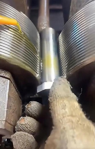 Thread Rolling a Steel Bolt Between Hardened Dies 🔩