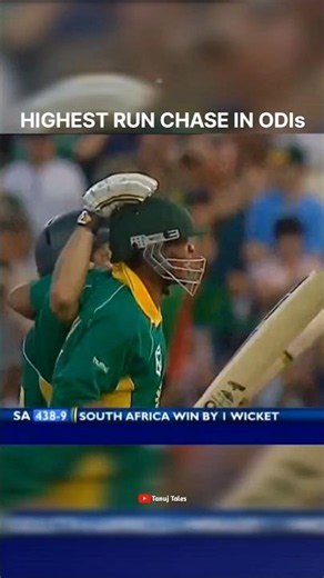 HIGHEST RUN CHASE IN ODI CRICKET 🏏 #shorts #cricket #cricketnews #australiavssouthafrica #kallis