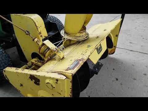 John Deere 37A Snowblower - adjusting the skid shoes