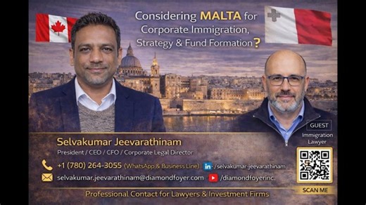 Corporate Relocation Strategy 2026: Malta (Residency, Banking, Compliance, Risk) Other EU/UK/Swiss | Selvakumar Jeevarathinam