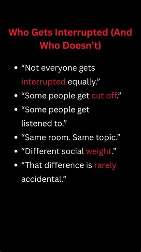 Who Gets Interrupted And Who Doesn’t