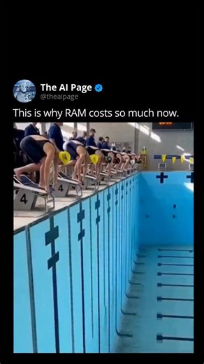 © The AI Page 👽 on Instagram: "AI companies are now buying memory at a scale regular consumers never had to compete with. Training massive models around the clock and running giant data centers is locking up huge amounts of DRAM, leaving less supply for PCs, laptops, and phones. Since only a handful of companies control global RAM production, even small demand shifts can trigger big price jumps. AI changed the demand overnight. RAM is no longer just a PC part. It has become core infrastructure 