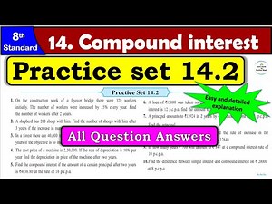 Practice Set 14.2 | Class 8 | Chapter 14 Compound Interest | Maths | All Question Answers