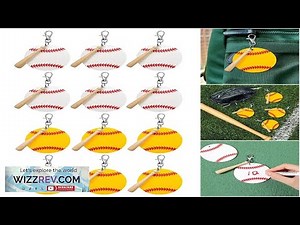 12 Set Baseball Acrylic Keychain Sports DIY Keychain Baseball Keychain Blanks Kit Review