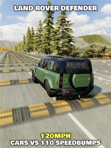Cars Racing Over 110 Speed Bumps in BeamNG Drive