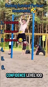 Ranking funniest Parkour movements 🤣😂 #fails #parkour #ranking