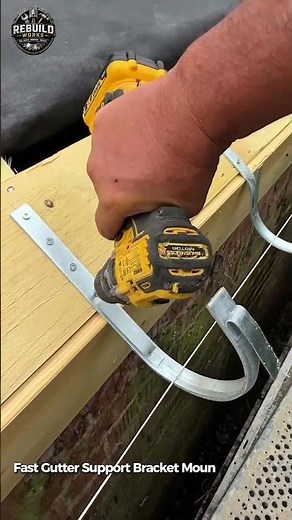 Professional Roof Gutter Bracket Installation 🏠🔧 #Roofing #Construction #DIY