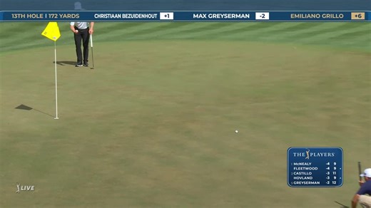 Emiliano Grillo | Round 1 | 13th hole | Shot 4 | 2026 THE PLAYERS