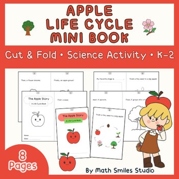 Apple Life Cycle Mini Book | Cut and Fold Science Activity | K–2 Printable