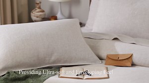 ATLINIA 100% Linen Pillowcases Set of 2, Standard Size 20" x 26" Pillow Case, Linen Pillow Sham