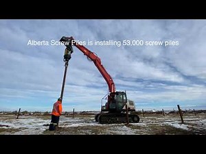 Installing Solar Panels with SCREW PILES (Timelapse)