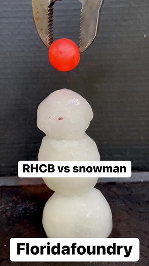RHCB vs snowman #Satisfying #Experiment #Science #ASMR #Snowman #RHCB | Florida Foundry