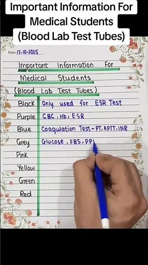 ​Blood Test Tubes Color 🧪 #viral #shorts