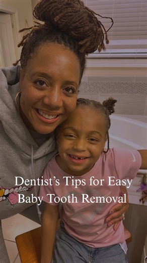 Dr. Lauren & Dr. Lindsey | Twin Dentists on Instagram: "A dentist’s guide to extracting a baby tooth, the easy way! #Dentist #Tooth #toothextraction #toothfairy #babyteeth #loosetooth #toothloss #dentalreels #babytooth"