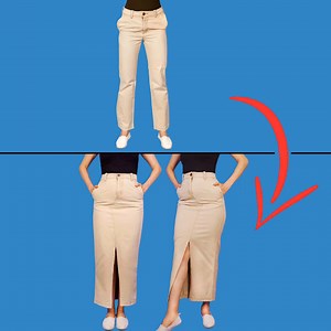 607K views · 6K reactions | Idée de couture astucieuse : comment transformer facilement un vieux jean en jupe stylée ! | Miarti - Idées créatives | Facebook