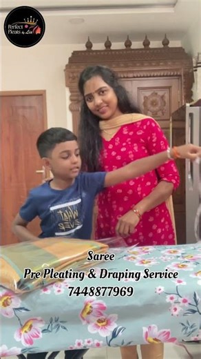 Saree Pre Pleating & Draping Services Available… #sareeprepleatingservice #sareedrapingclasses