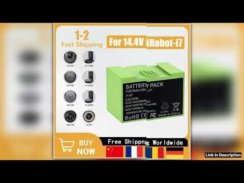 144V 2600mAh i7 Battery Replacement for IRobot Roomba E and I Series i7 E5 7150 7550 i3 3150 i3 355