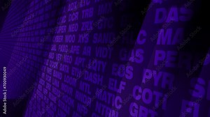 Money in form of cryptocurrency symbols on abstract background representing evolution of digital finance, virtual transactions, and growth of global crypto market