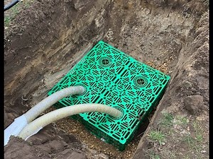 Drenaż rynien do skrzyni rozłączających -Drainage System with Perforated Pipes & Infiltration Crates