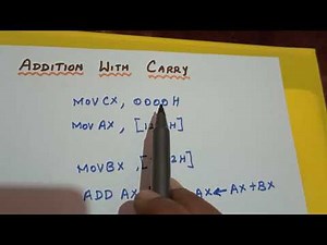 Addition with Carry using 8086