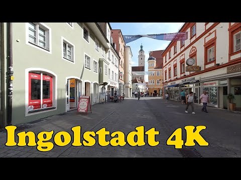 Ingolstadt, Germany. Walking tour [4K].