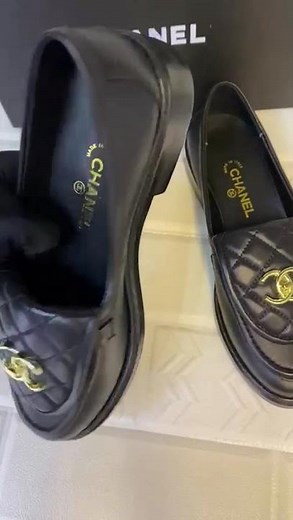 Chanel Classic Quilted CC Loafers – Black & Gold Edition