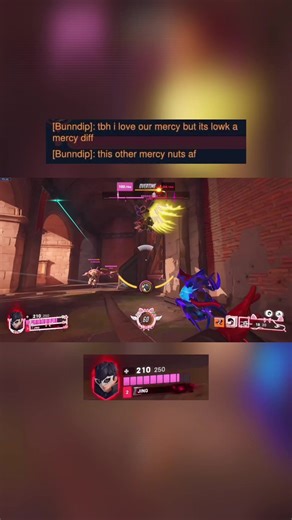 Mercy players who obsess over hitting “mercy tech” vs just getting off the Rez saftey can’t be real people. (example of “unnecessary” mercy tech at end). #fyp #pinkmercy #overwatch2 #toxic