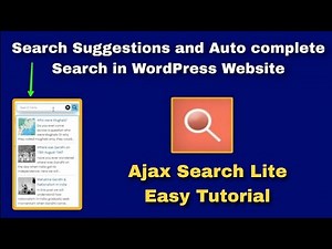 How to enable Search Suggestions in Wordpress Search Bar | Ajax Search Lite Complete Tutorial