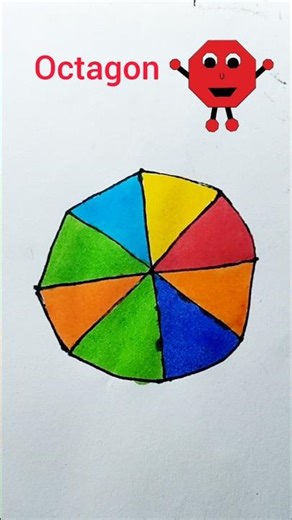 Easy Octagon Color Wheel Drawing 🎨 | Learn Colors for Kids
