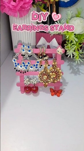 Beautiful DIY Earrings Stand Display idea Jewelry for girls ✨ 💖