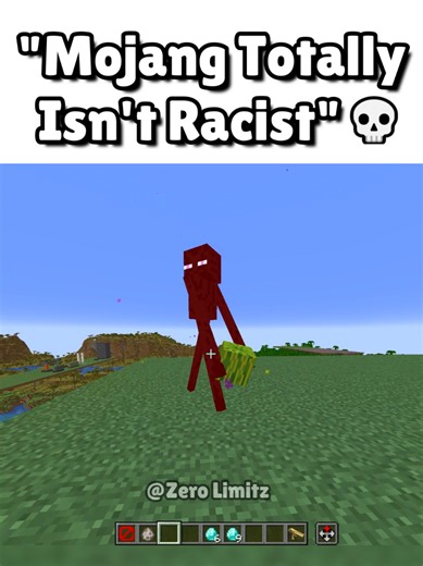 "Mojang Totally Isn't Racist" 💀 #foryoupage #fyp #minecraftmemes #min... | minecraft