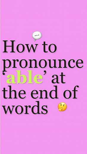 British English Pronunciation Coach — Emma | Let’s learn how to pronounce the suffix ‘-able’ in English. When we talk about ‘able’ (meaning to have the power or skill to do... | Instagram
