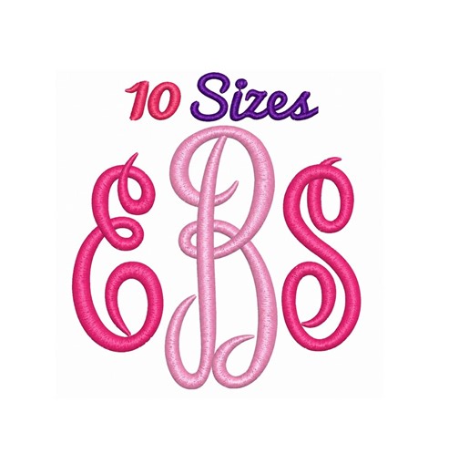 Master Circle Monogram Embroidery Font Machine Embroidery Fonts File Pack Set 10 Sizes Digital Design | Instant Download - Etsy