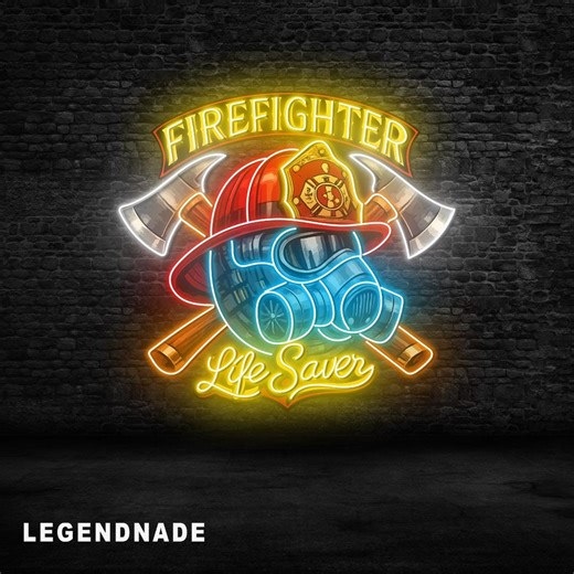 Firefighter Helmet Neon Sign for Office Decor, Firefighter Led Light, Custom Neon Sign, Gift for Fireman, Fire Station Wall Art - Etsy