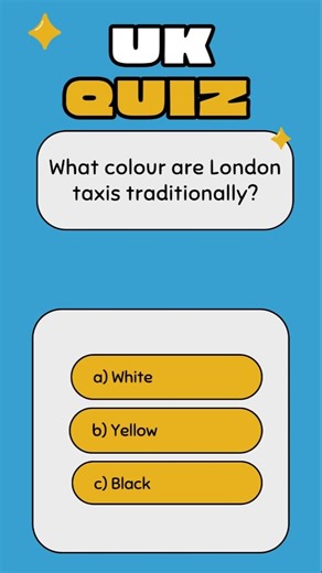 What Colour Are London Taxis? 🚕 | Black, Yellow or White? 🇬🇧 #quiz #colors #shortvideo #viralshort
