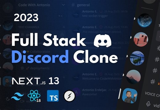全栈 Discord 克隆：Next.js 13、React、Socket.io、Prisma、Tailwind、MySQL | 2023 全课程 (上)