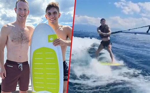 LOOK: Mikey Musumeci gets wakeboarding lessons from Meta CEO Mark Zuckerberg